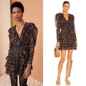 Ulla Johnson Esila Dress Size 8 Ikat Chiffon Mini‎ Dress